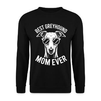 Greyhound Spruch Windhund Mama Greyhound Geschenk - Unisex Pullover - Schwarz - Vorne - Alina (178cm) & Michal (187cm)