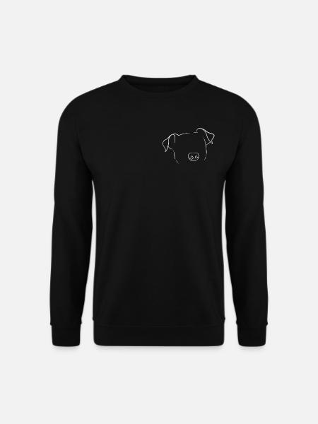 Bailey - Lineart Hund - Unisex Pullover - Schwarz