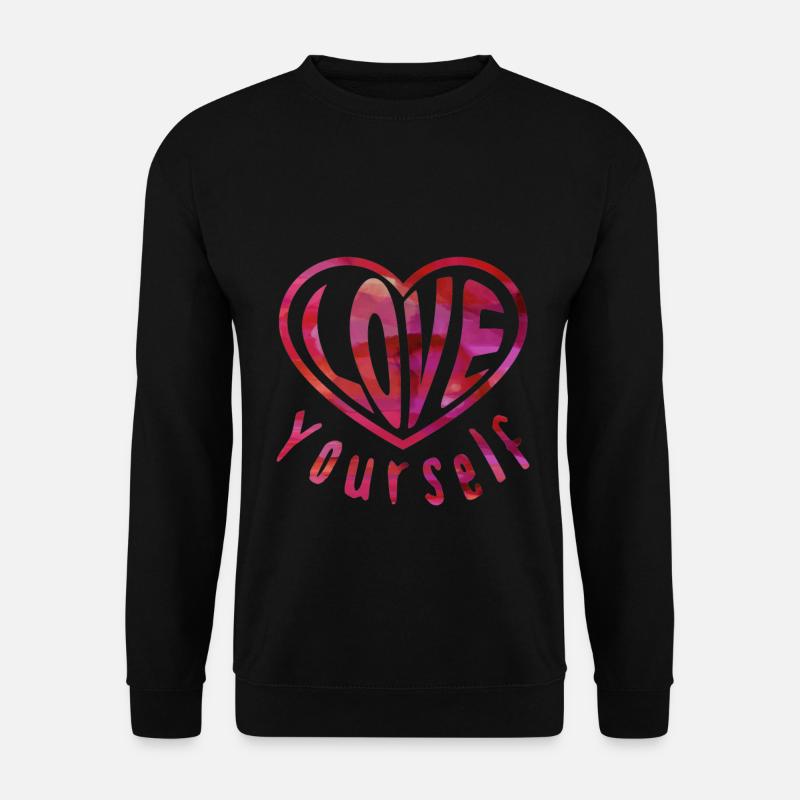 Love Yourself - Herz - Unisex Pullover - Schwarz