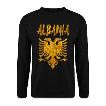 Albanien - Kosovo - Unisex Pullover - Schwarz - Vorne - Alina (178cm) & Michal (187cm)