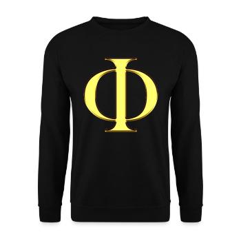 Phi - Le nombre d'or - Platon - Géométrie Sacrée - Sweat-shirt Unisexe - noir - Devant - Alina (178cm) & Michal (187cm)