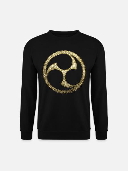 Japan Symbol Mitsu Tomoe Shinto Aikido Judo Karate - Unisex Pullover - Schwarz