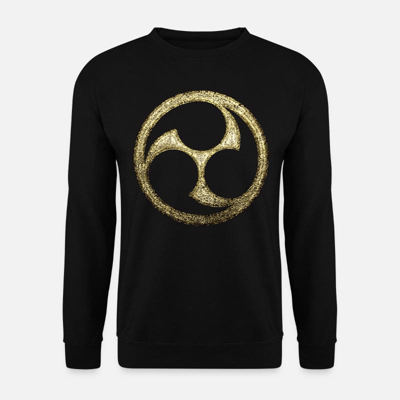 Japan Symbol Mitsu Tomoe Shinto Aikido Judo Karate - Unisex Pullover - Schwarz