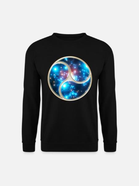 Yin Yang Balance Triskelion Galaxy Star Universe - Unisex Pullover - Schwarz