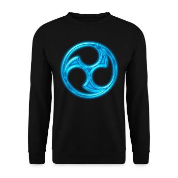 Japan Symbol Mitsu Tomoe Kanji Aikido Judo Karate - Sweat-shirt Unisexe - noir - Devant - Alina (178cm) & Michal (187cm)