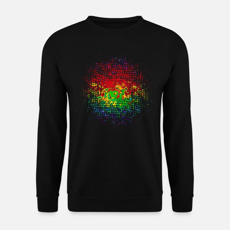Farbe, Farben, Holi Festival, Psychedelic, Spirale - Unisex Pullover - Schwarz