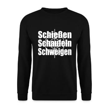 Jäger Jagd Jagen - Unisex Pullover - Schwarz - Vorne - Alina (178cm) & Michal (187cm)