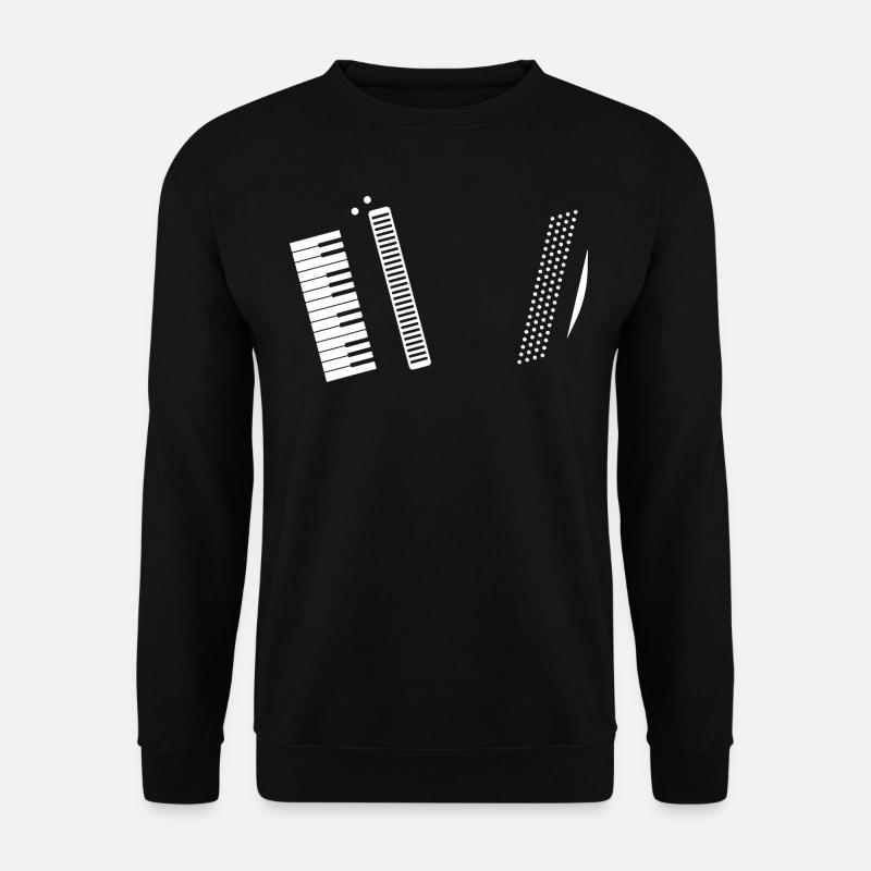 Akkordeon - Silhouette, Umriss - Unisex Pullover - Schwarz