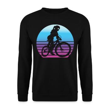 VTT VTT Filles VTT Biker - Sweat-shirt Unisexe - noir - Devant - Alina (178cm) & Michal (187cm)