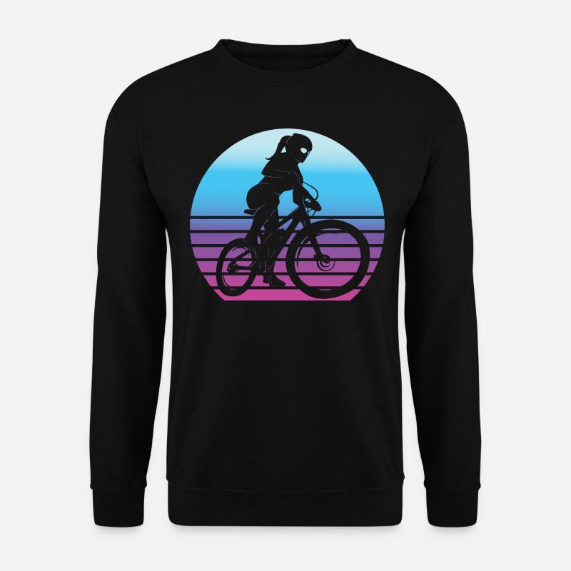 Mountain Bike MTB Mädchen Mountainbike Biker - Unisex Pullover - Schwarz