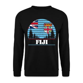 Fiji - Unisex Sweatshirt - black - Front - Alina (178cm) & Michal (187cm)