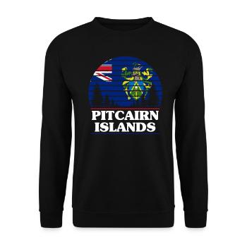 Pitcairn Islands - Unisex Sweatshirt - black - Front - Alina (178cm) & Michal (187cm)