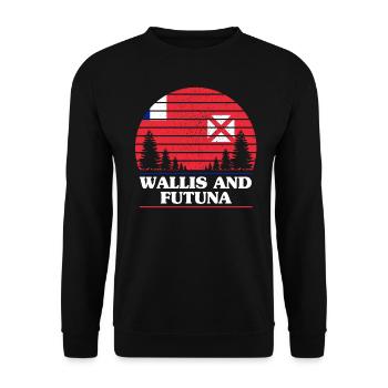 Wallis und Futuna - Unisex Pullover - Schwarz - Vorne - Alina (178cm) & Michal (187cm)