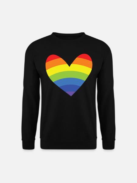 Rainbow - Heart - Unisex Sweatshirt - black