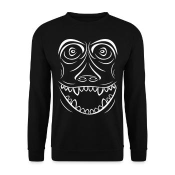 Drôle de singe style vaudou - Sweat-shirt Unisexe - noir - Devant - Alina (178cm) & Michal (187cm)