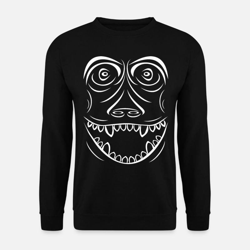 Funny Monkey Voodoo Style - Unisex Pullover - Schwarz