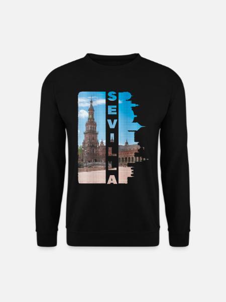 Sevilla Spanien Stadt Skyline Heimat Liebe - Unisex Pullover - Schwarz