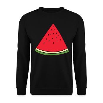 Watermelon - disc, piece, quarter, triangle - Unisex Sweatshirt - black - Front - Alina (178cm) & Michal (187cm)