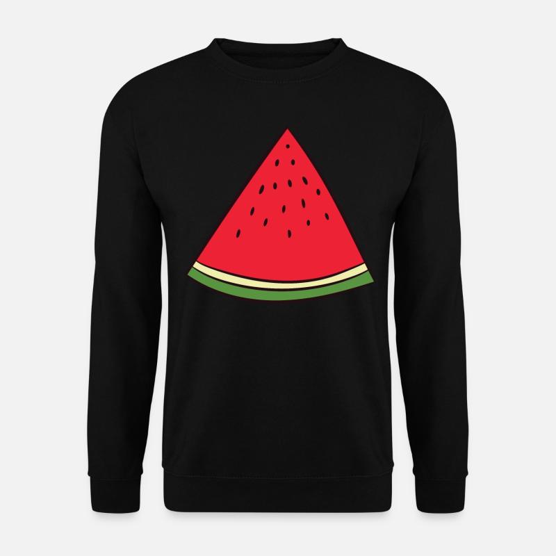 Pastèque - disque, pièce, quart, triangle - Sweat-shirt Unisexe - noir