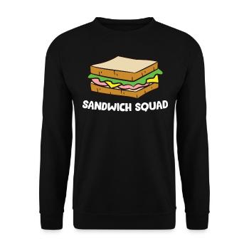 Sandwich - Sandwich Squad - Unisex Pullover - Schwarz - Vorne - Alina (178cm) & Michal (187cm)