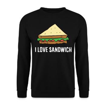 Sandwich - I love sandwiches - Unisex Sweatshirt - black - Front - Alina (178cm) & Michal (187cm)