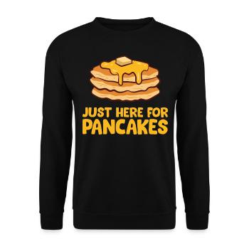 Pancakes - Just here for the Pancakes - Sweat-shirt Unisexe - noir - Devant - Alina (178cm) & Michal (187cm)