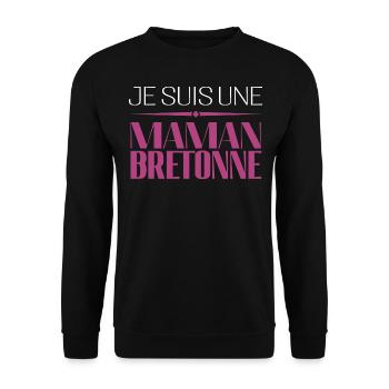 Incroyable maman bretonne ! cadeau maman bretonne - Sweat-shirt Unisexe - noir - Devant - Alina (178cm) & Michal (187cm)