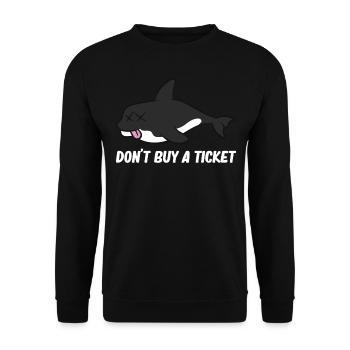 Don't buy a ticket - Orca - Unisex Sweatshirt - black - Front - Alina (178cm) & Michal (187cm)