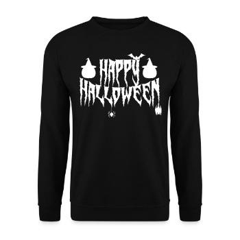 happy halloween - Unisex Sweatshirt - black - Front - Alina (178cm) & Michal (187cm)