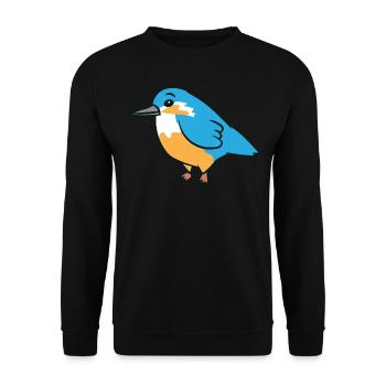 Kingfisher - Illustration - Sweat-shirt Unisexe - noir - Devant - Alina (178cm) & Michal (187cm)