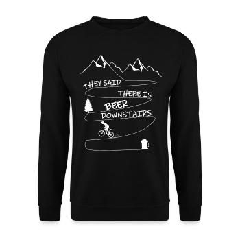 Motif de bière VTT (VTT) - Sweat-shirt Unisexe - noir - Devant - Alina (178cm) & Michal (187cm)