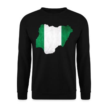 Nigeria - National border in national flag - Unisex Sweatshirt - black - Front - Alina (178cm) & Michal (187cm)