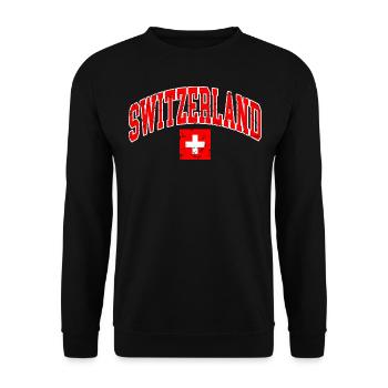 Switzerland - Unisex Sweatshirt - black - Front - Alina (178cm) & Michal (187cm)