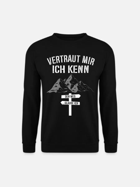 Wandern Geschenk Für Wanderer Berge Trekking - Unisex Pullover - Schwarz