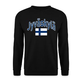 Jyväskylä drapeau finlandais - Sweat-shirt Unisexe - noir - Devant - Alina (178cm) & Michal (187cm)