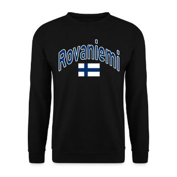 Drapeau finlandais de Rovaniemi - Sweat-shirt Unisexe - noir - Devant - Alina (178cm) & Michal (187cm)
