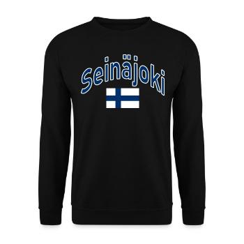 Drapeau finlandais de Seinäjoki - Sweat-shirt Unisexe - noir - Devant - Alina (178cm) & Michal (187cm)
