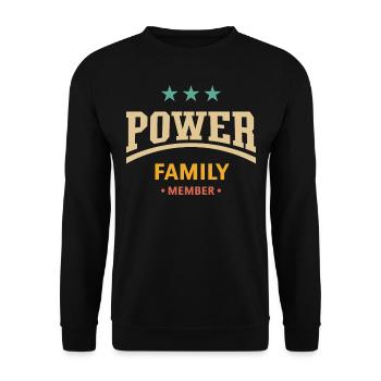 Power Family Member (Family / 4C) - Unisex Sweatshirt - black - Front - Alina (178cm) & Michal (187cm)
