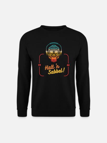 AFFE retro Halt'n Sabbel Plattdeutsch - Unisex Pullover - Schwarz