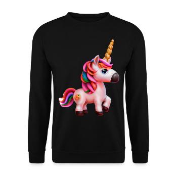 Licorne - Sweat-shirt Unisexe - noir - Devant - Alina (178cm) & Michal (187cm)