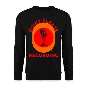 Quiet please Rec. - Unisex Sweatshirt - black - Front - Alina (178cm) & Michal (187cm)
