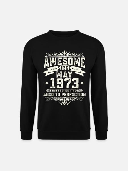 Mai 1973 Jahrgang geboren Vintage Retro Geburtstag - Unisex Pullover - Schwarz