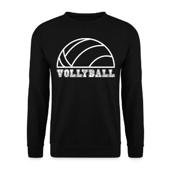 Volleyball ball for volleyball players half volleyball - Unisex Sweatshirt - black - Front - Alina (178cm) & Michal (187cm)