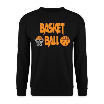 Basketball avec jeu de basket-ball Hoop - Sweat-shirt Unisexe - noir - Devant - Alina (178cm) & Michal (187cm)