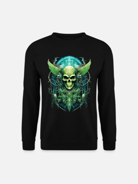 skull skull skeleton darkness gloomy - Unisex Sweatshirt - black