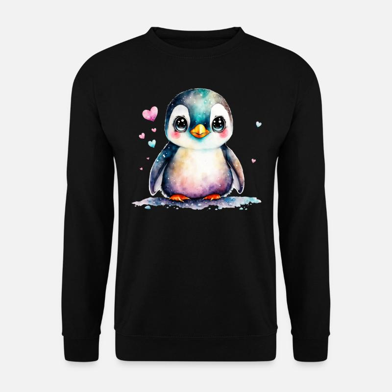 Ein kleines süsses Baby Pinguin Vogel Pinguine - Unisex Pullover - Schwarz