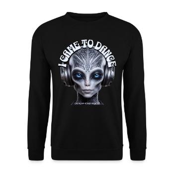 I CAME TO DANCE - Cool Humanoid with Headphones! - Unisex Sweatshirt - black - Front - Alina (178cm) & Michal (187cm)