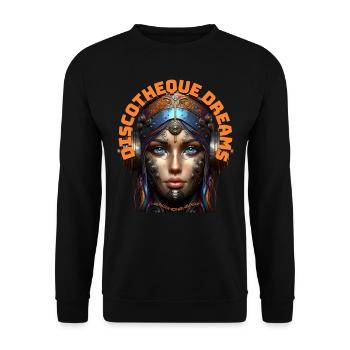 DISCOTHEQUE DREAMS - Cool Princess with Headphones - Unisex Sweatshirt - black - Front - Alina (178cm) & Michal (187cm)