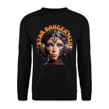 STAR BANGER MIX - Cool Princess with Headphones! - Unisex Sweatshirt - black - Front - Alina (178cm) & Michal (187cm)