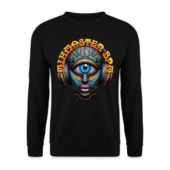 MIXMASTER BPM - Cool Cyclops with Headphones! - Unisex Sweatshirt - black - Front - Alina (178cm) & Michal (187cm)